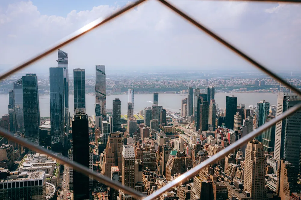 Vue aérienne du quartier des affaires de Manhattan et de ses tours